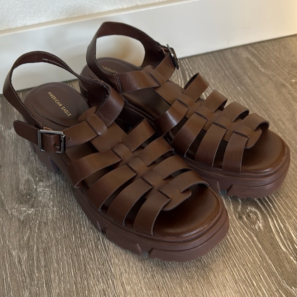 American Eagle Fisherman Platform Sandals